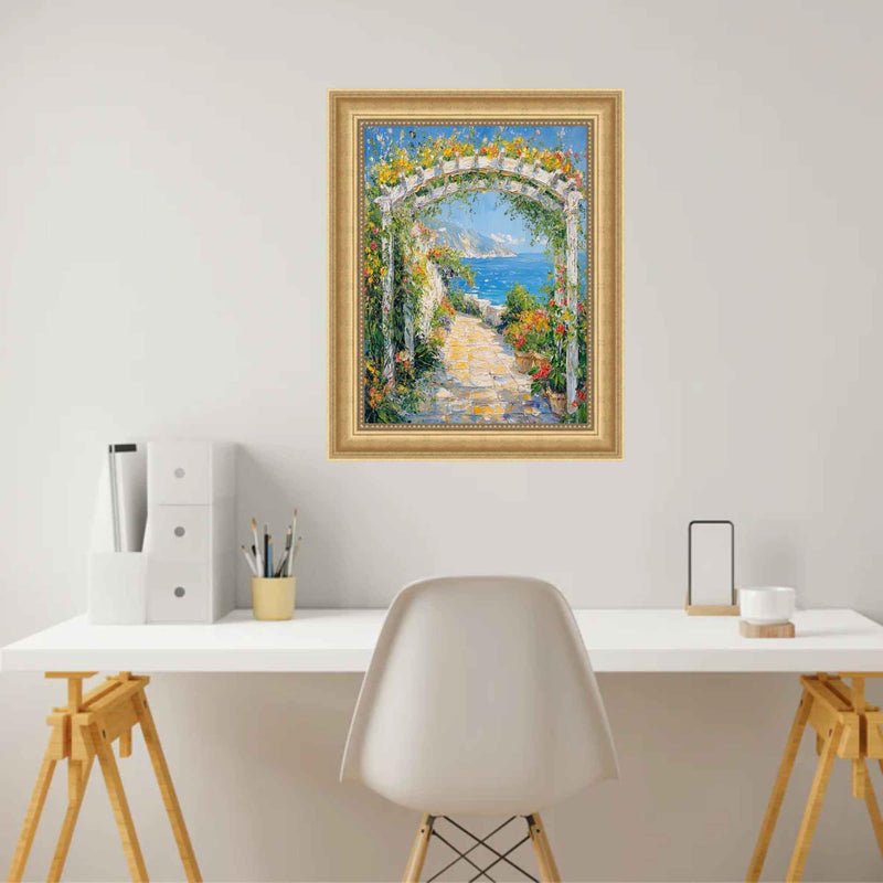 12x15 Frame Traditional Golden Scoop Bead Picture Frame