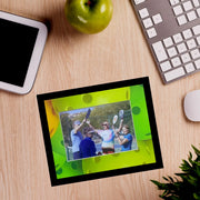 Pickleball Picture Frame: Black Wood Frame with Matting 5x7  ModernMemoryDesign.com 
