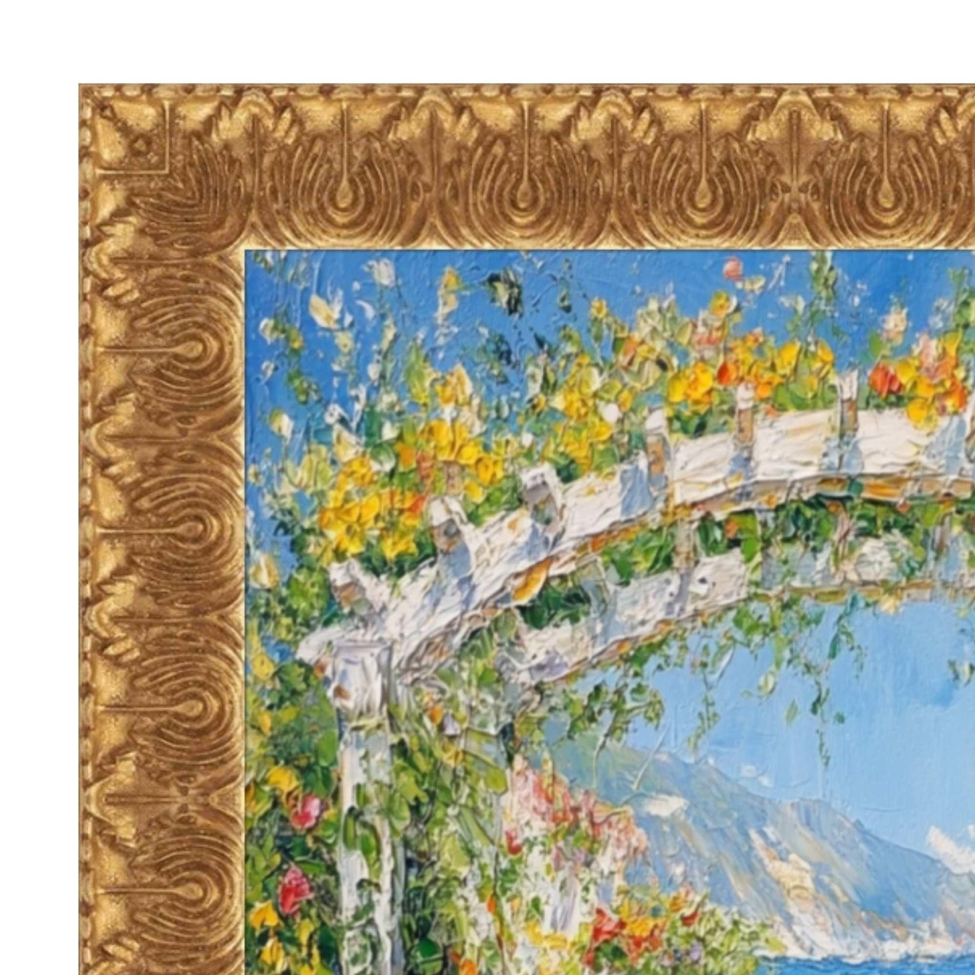 9x9 Picture Frame Versailles Gold Ornate - Vintage Wall deco