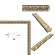 32x48 Frame Versailles Silver Ornate Antique Picture Frame - Vintage