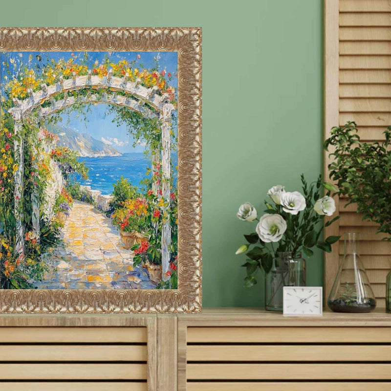 40x40 Frame Versailles Silver Ornate Antique Picture Frame - Vintage