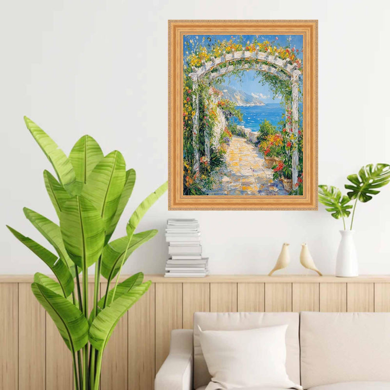 36x48 Frame Vintage Gold Lead Beaded Picture Frame