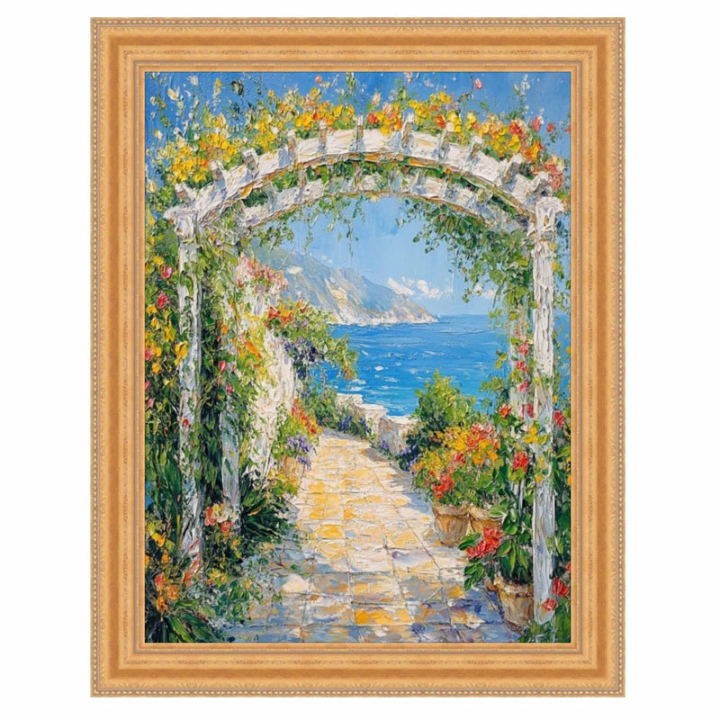 Vintage Gold Lead Beaded Picture Frame 
