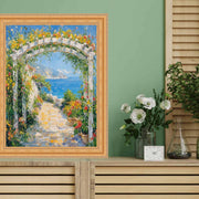 Vintage Gold Lead Beaded Picture Frame 