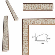 10x12 Frame Vintage Ornate White Wash Picture Frame