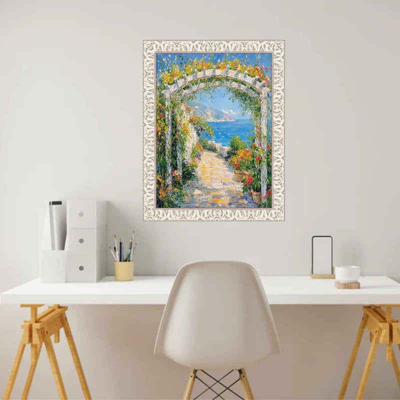 12x14 Frame Vintage Ornate White Wash Picture Frame