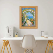 Vintage Scoop Antique Gold Bead Picture Frame Home Office