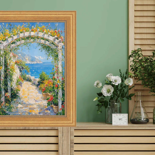 36x48 Frame Vintage Scoop Antique Gold Bead Picture Frame