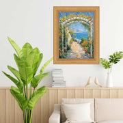 Vintage Scoop Antique Gold Bead Picture Frame Home Office