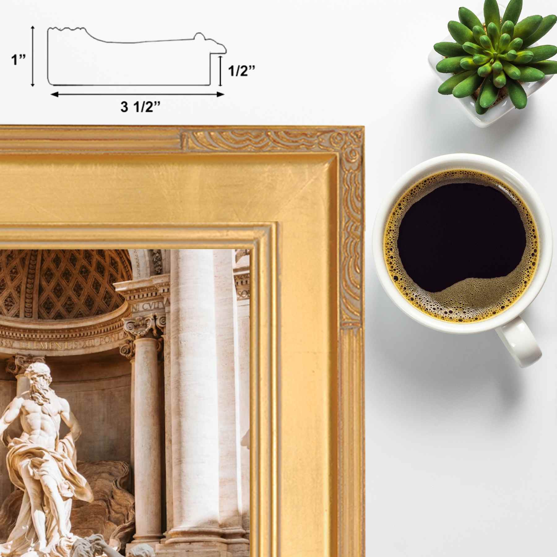 Gold Leaf 24x30 Picture Frame – Contemporary 3.5