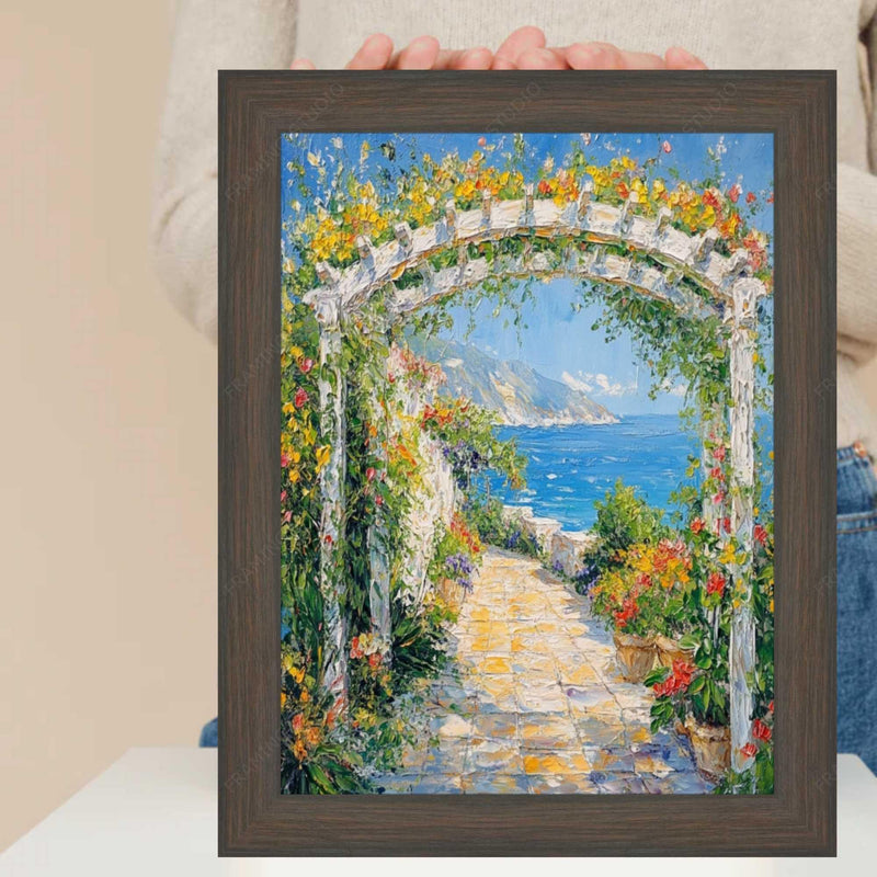 24x24 Frame Weathered Black Wooden Grain Picture Frame