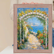 40x50 Frame Weathered White Wash Wood Grain Picture Frame