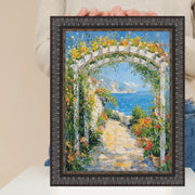 18x18 Frame Wheat Leaf Ebony Gold Picture Frame