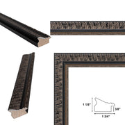 36x48 Frame Wheat Leaf Ebony Gold Picture Frame