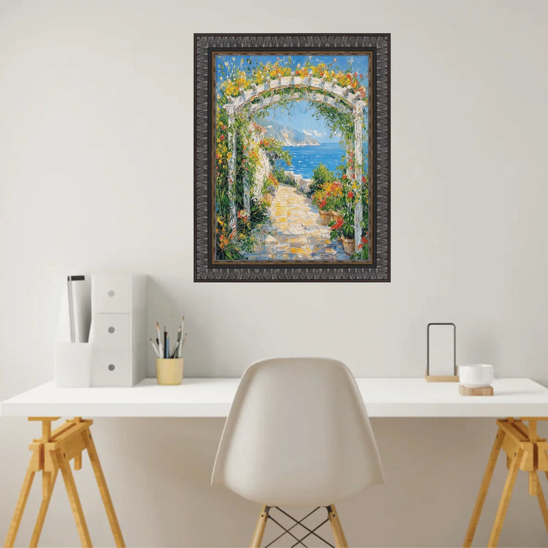 40x60 Frame Wheat Leaf Ebony Gold Picture Frame