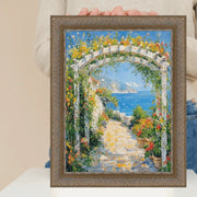 24x48 Frame Wheat Leaf Gold With Silver Wash Picture Frame