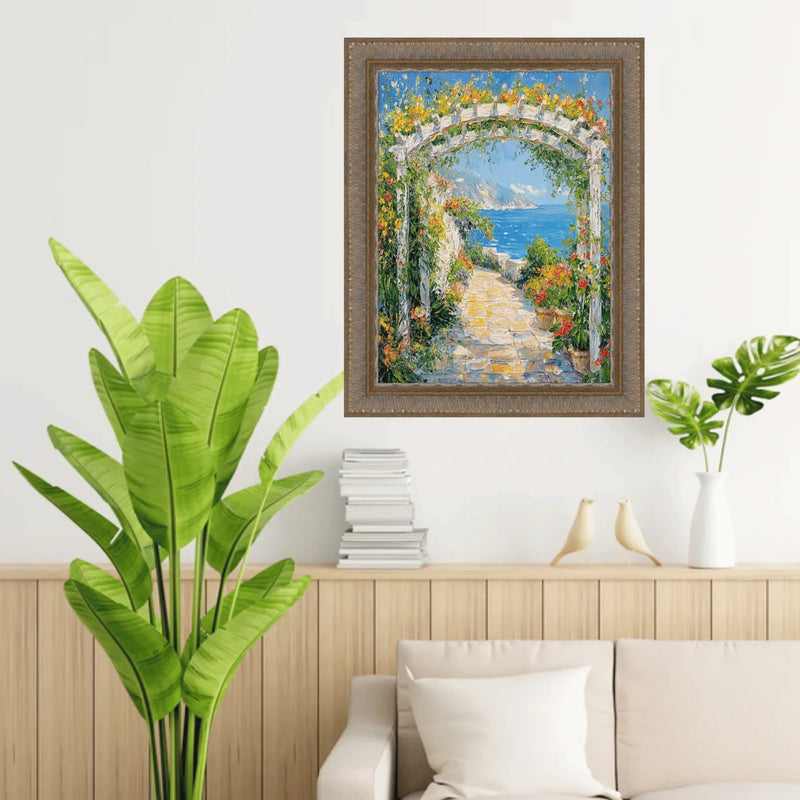 40x50 Frame Wheat Leaf Gold With Silver Wash Picture Frame