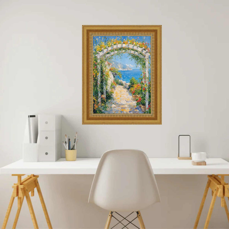 12x20 Frame Wide Aged Gold Traditional Picture Frame