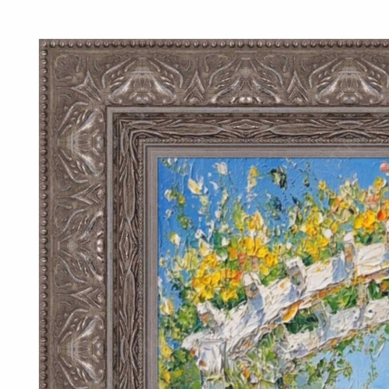 10x14 Frame Wide Aged Vintage Silver Leaf Gothic Luxury Picture Frame