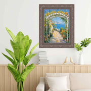 Wide Aged Vintage Silver Leaf Gothic Luxury Picture Frame art