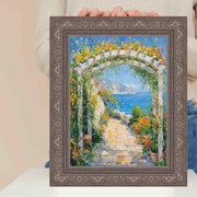 25x25 Frame Wide Aged Vintage Silver Leaf Gothic Luxury Picture Frame