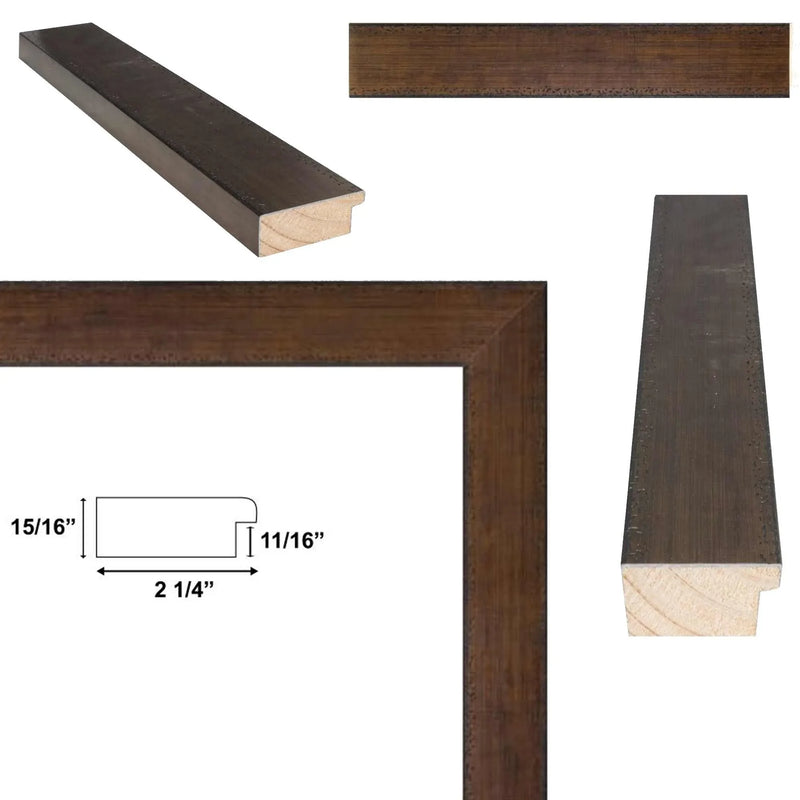 12x20 Frame Wide Antique Gold Bronze Flat Picture Frame