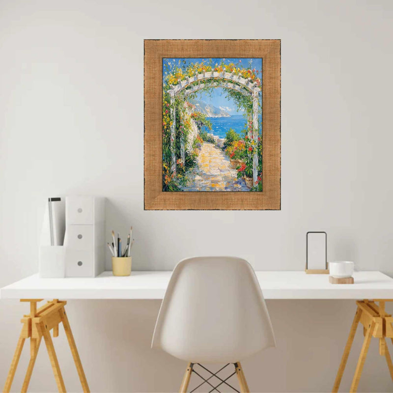 Wide Antique Gold Copper Bronze Picture Frame 