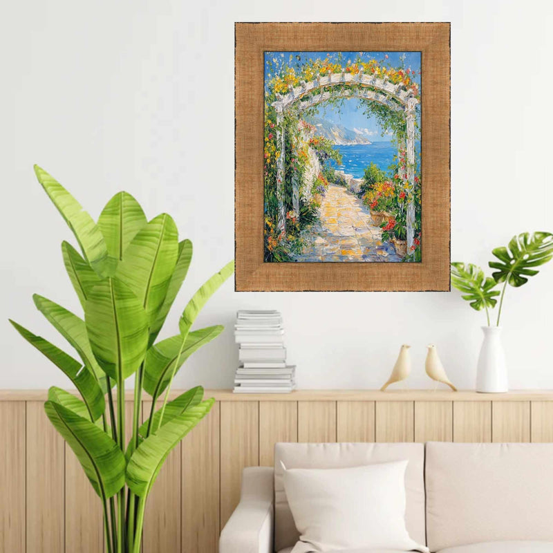 Wide Antique Gold Copper Bronze Picture Frame 