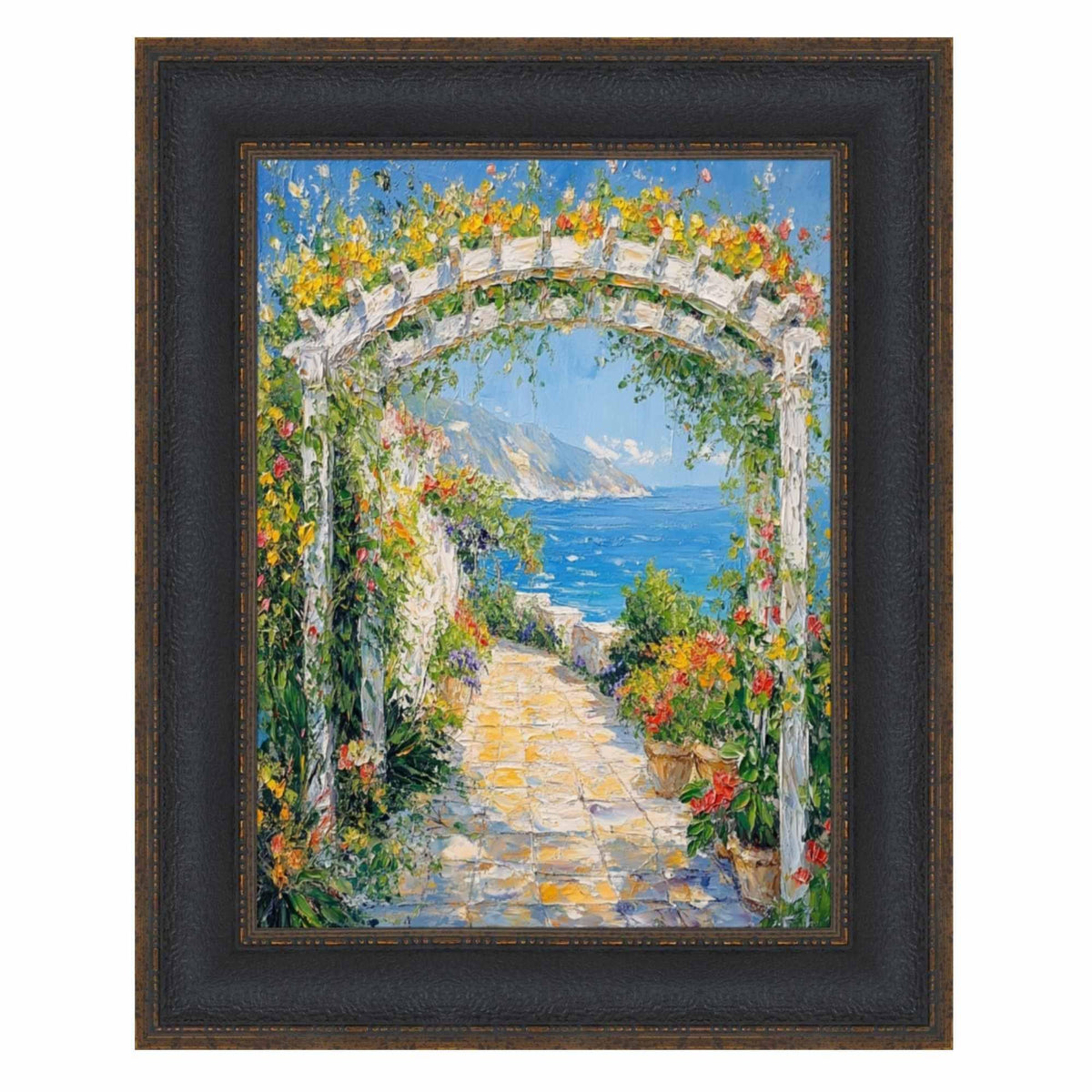 11x14 Picture Frame Wide Black Bronze Leather