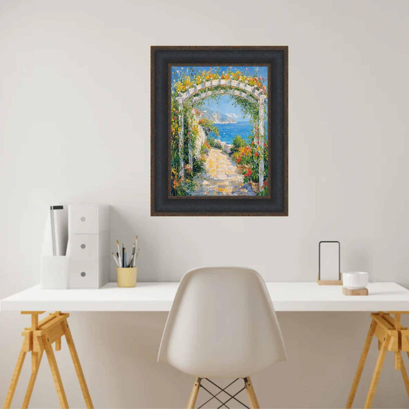 12x12 Frame Wide Black Bronze Leather Picture Frame