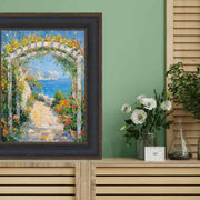 28x40 Frame Wide Black Bronze Leather Picture Frame