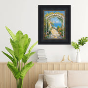 20x24 Frame Wide Black Scoop With Gold Bead Picture Frame