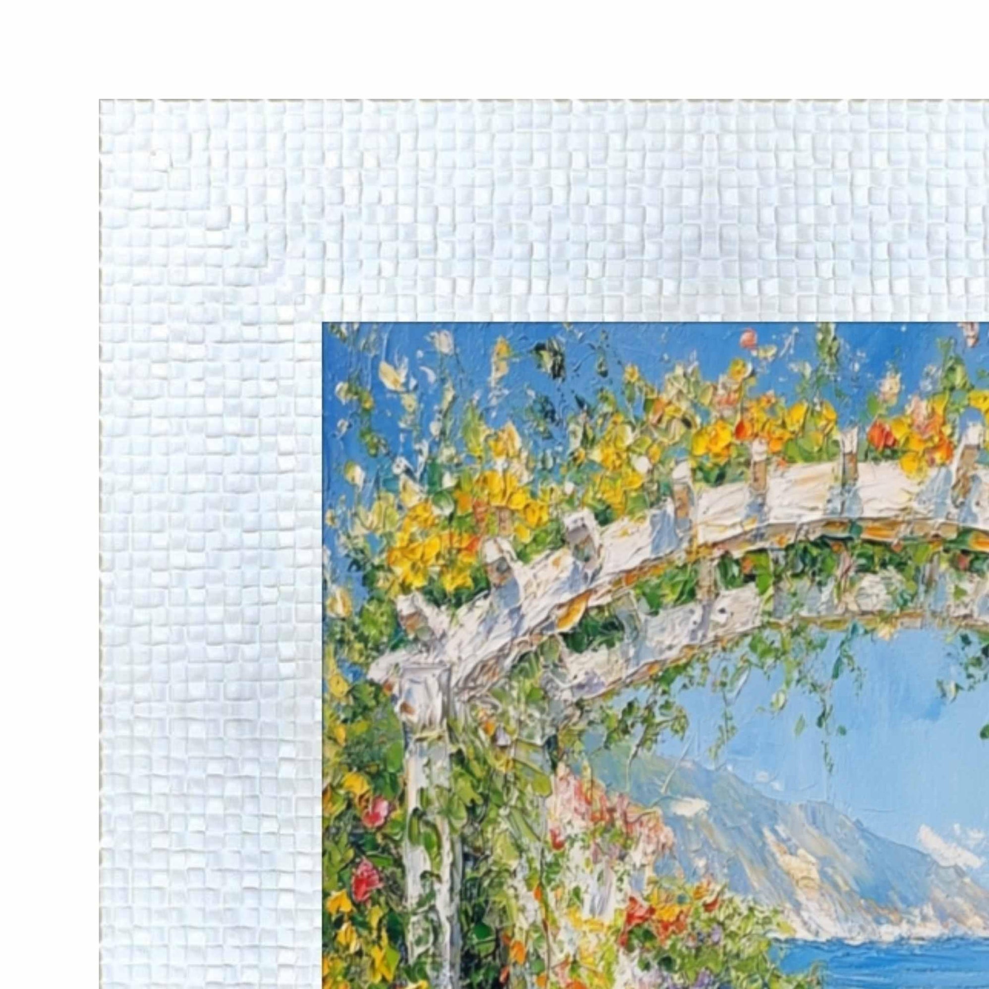 Wide Bright White Glitter Gloss Picture Frame Home Office