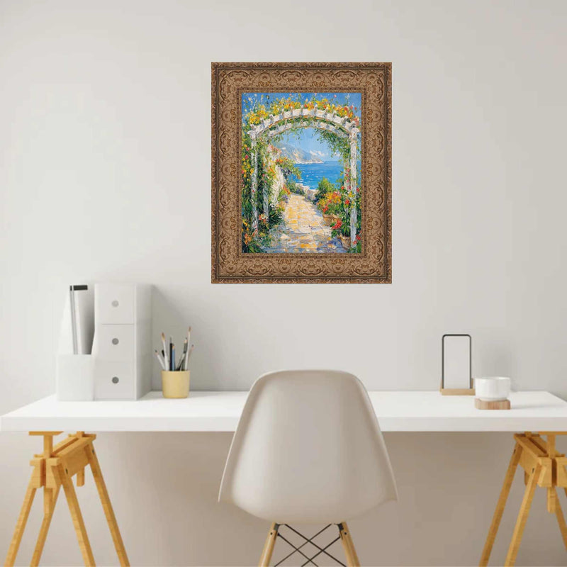 12x24 Frame Wide Dark Gold Ornate Vine Picture Frame