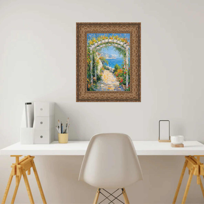 32x24 Frame Wide Dark Gold Ornate Vine Picture Frame