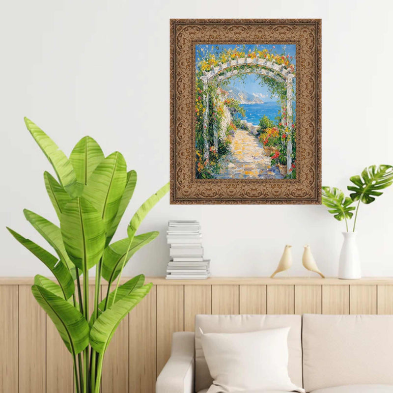 Wide Dark Gold Ornate Vine Picture Frame 