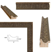 12x24 Frame Wide Dark Gold Ornate Vine Picture Frame