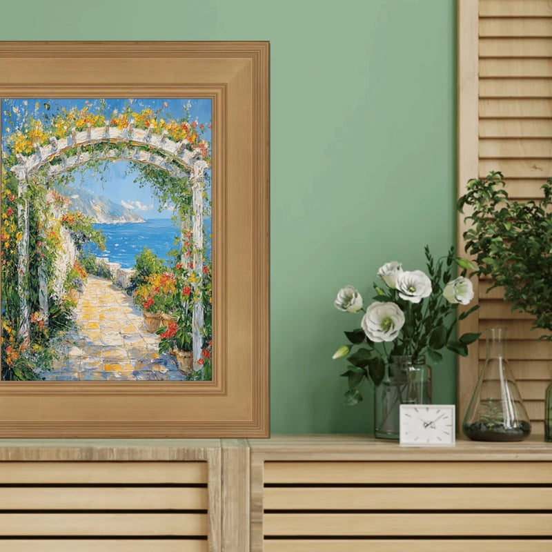 24x24 Frame Wide Gold Flat Panel Picture Frame