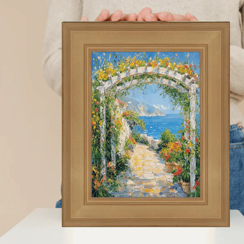 25x25 Frame Wide Gold Flat Panel Picture Frame