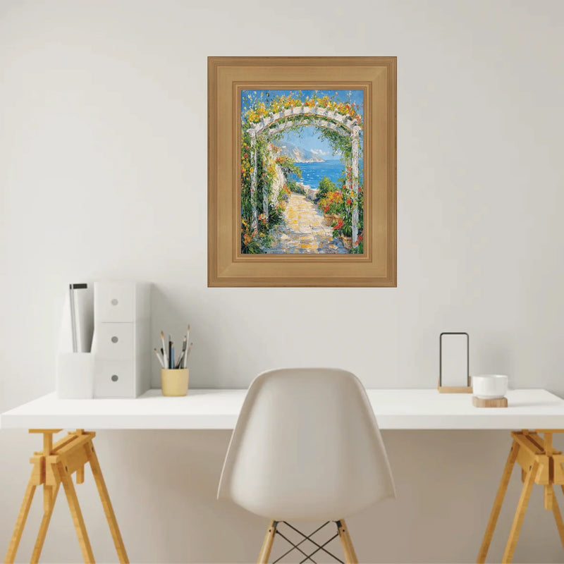 40x40 Frame Wide Gold Flat Panel Picture Frame