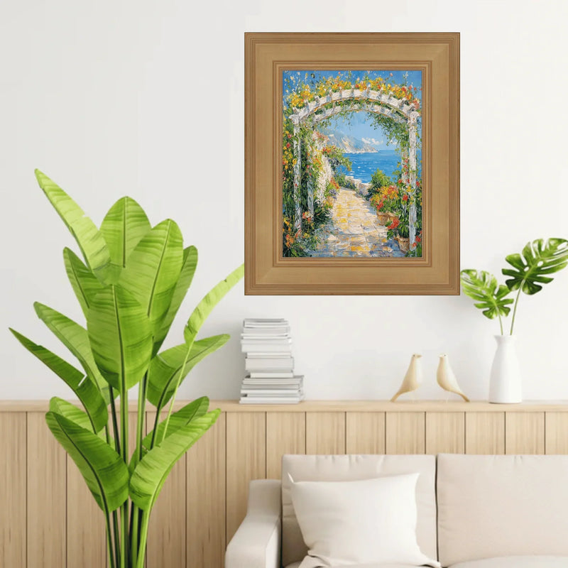 Wide Gold Flat Panel Picture Frame 