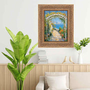 Wide Gold Ornate Floral Picture Frame Office Décor