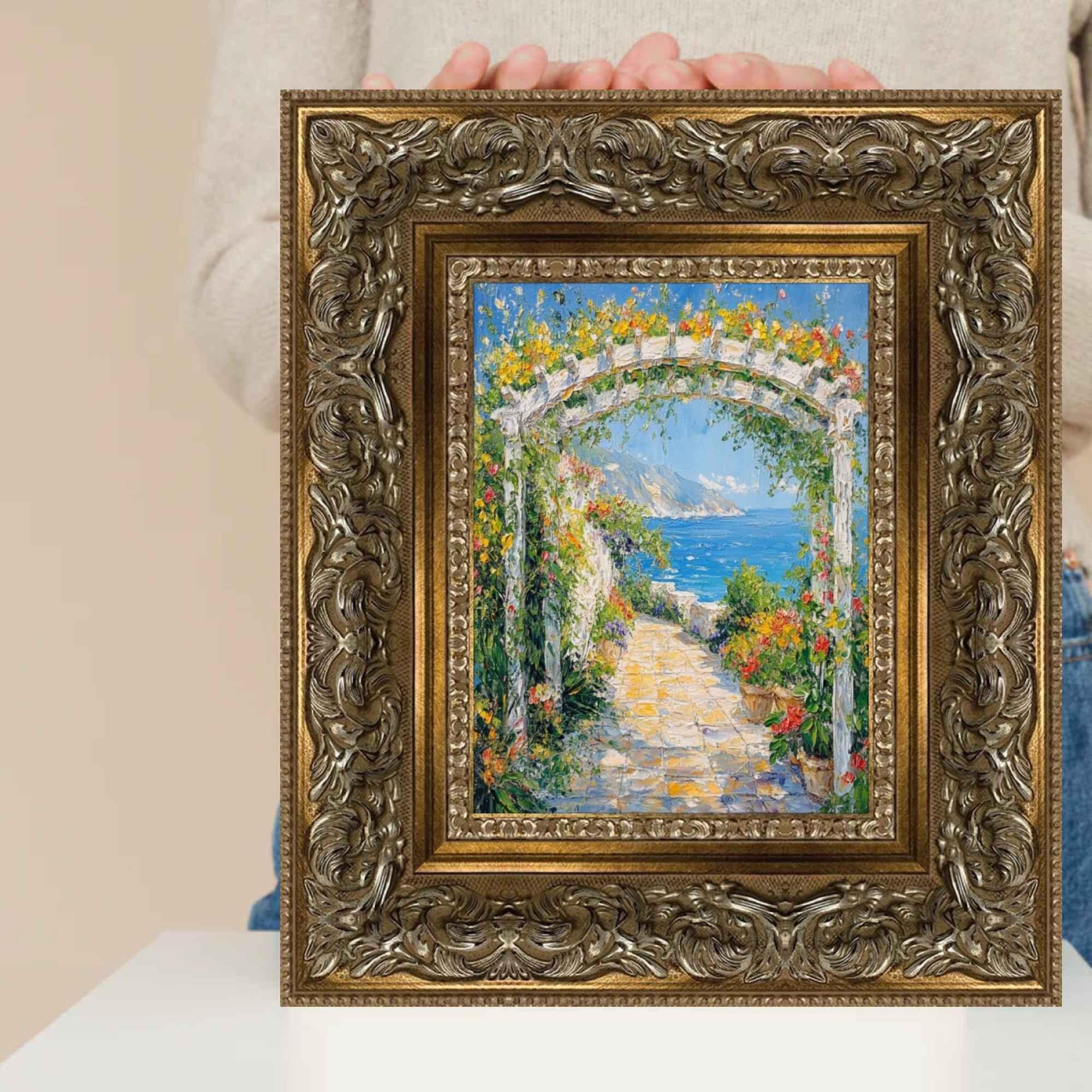 18x24 Picture Frame Ornate Wide Italian Baroque Antique Silver