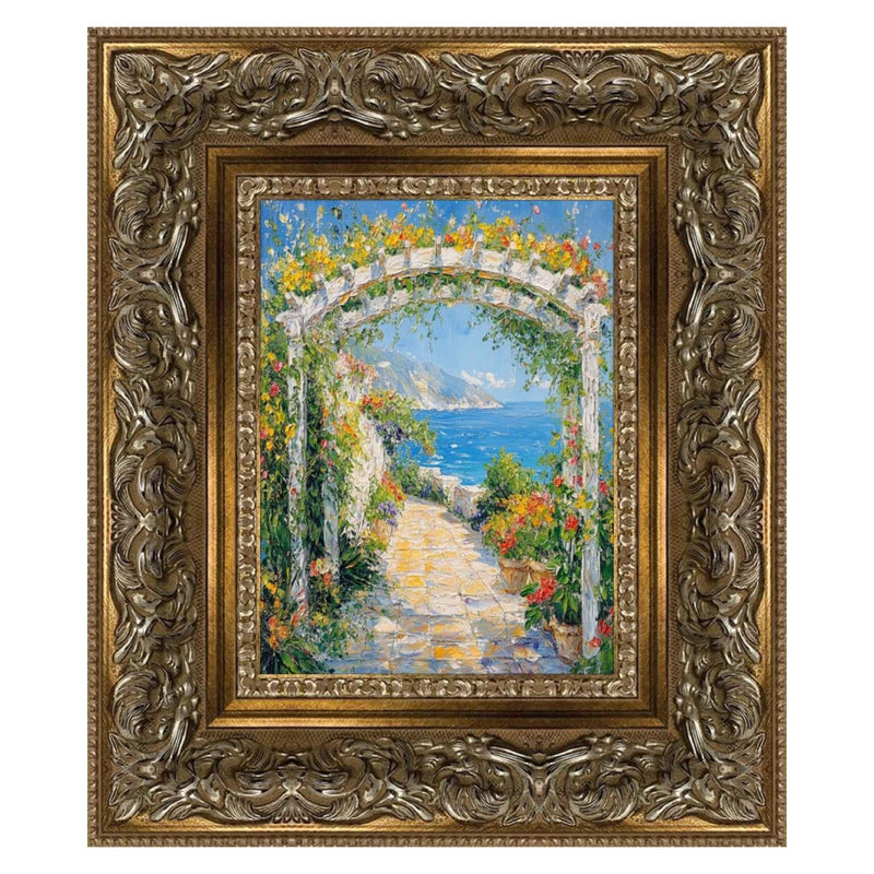 32x48 Frame Ornate Wide Italian Baroque Antique Silver Picture Frame