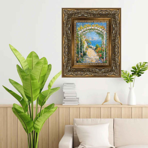 Wide Italian Baroque Antique Silver Picture Frame-5 inch Wide 