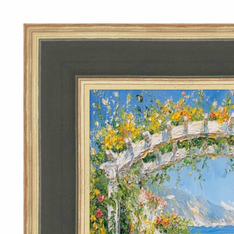 9x9 Frame Wide Luxury Burgundy Gold Panel Picture Frame