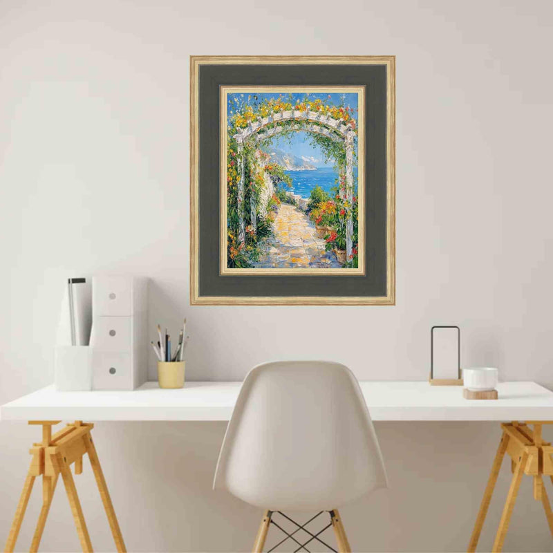 40x40 Frame Wide Luxury Burgundy Gold Panel Picture Frame