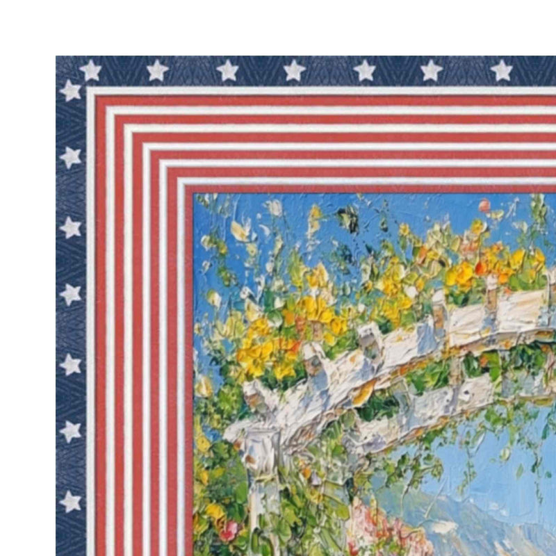 17x25 Frame Wide Red White Blue American Flag Picture Frame