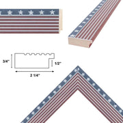 32x24 Frame Wide Red White Blue American Flag Picture Frame - Donald Trump