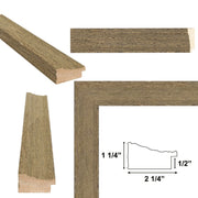 24x48 Frame Wide Rustic Light White Grain Wood Picture Frame